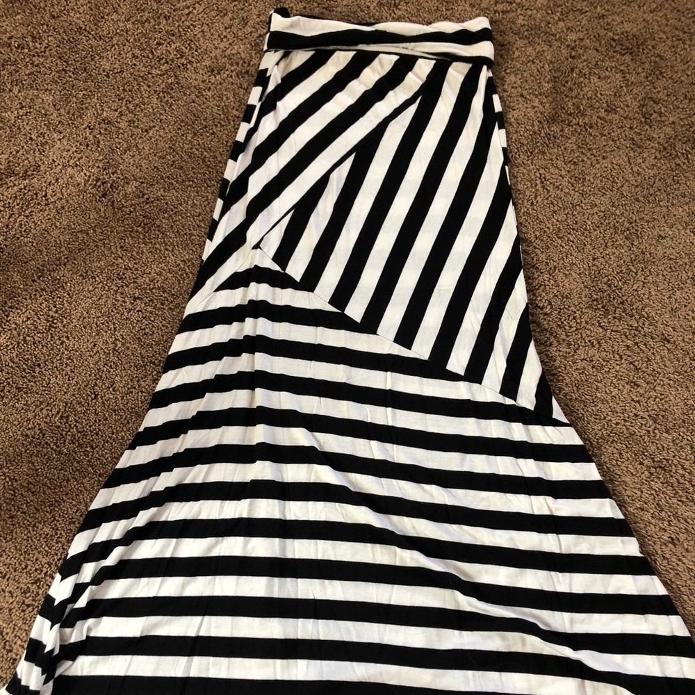 Long striped skirt
